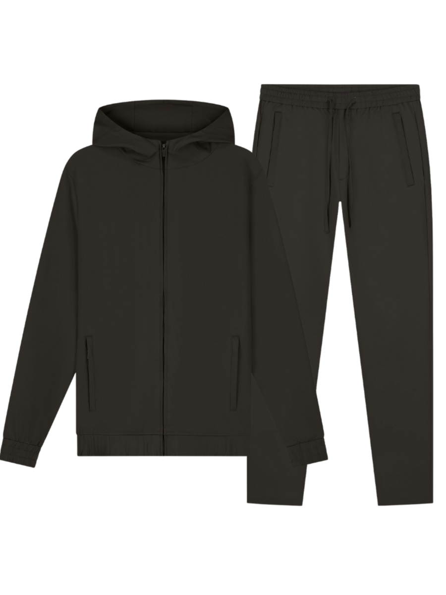 TriaD’oro Tracksuit Hood Jacket Combi-set - Brown TriaD'oro TriaD’oro Tracksuit Hood Jacket Combi-set - Brown