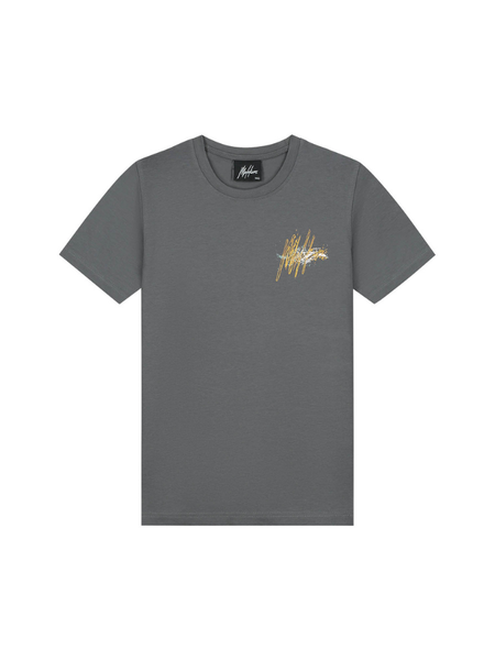 Malelions Malelions Kids Splash T-Shirt - Anthracite/Light Orange