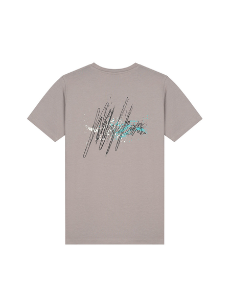Malelions Malelions Kids Splash T-Shirt - Grey Brown/Teal