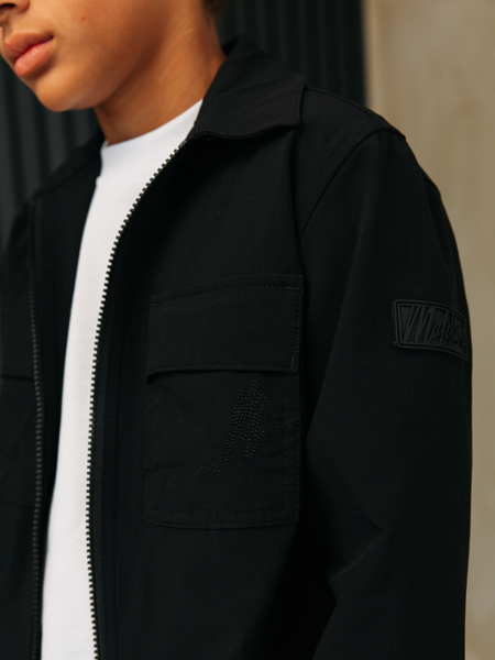 Malelions Kids Ripstop Zip Overshirt - Navy Malelions Malelions Kids Ripstop Zip Overshirt - Navy