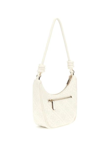 Guess Adelasia Top Zip Shoulder Bag - Off White Guess Guess Adelasia Top Zip Shoulder Bag - Off White