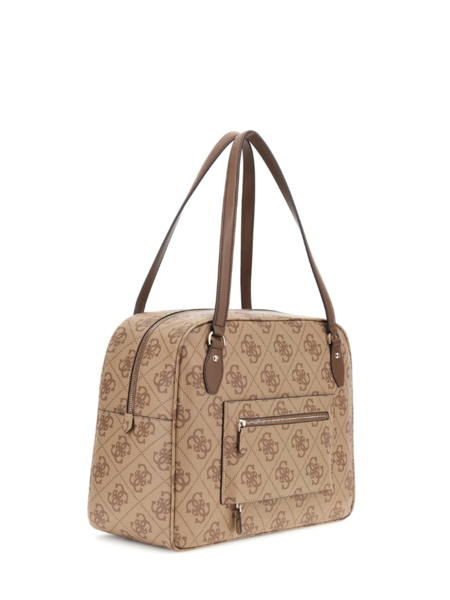 Guess Berta Travel Tote - Latte Logo/Brown Guess Guess Berta Travel Tote - Latte Logo/Brown