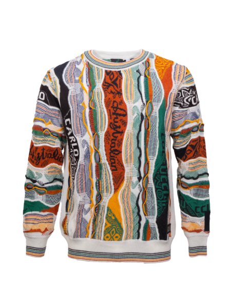Carlo Colucci Carlo Colucci Pullover C126015 - Off-White Multicolor Carlo Colucci Pullover C126015 - Off-White Multicolor