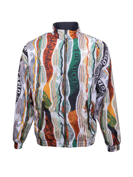 Carlo Colucci Carlo Colucci Jacket - 3D Knit Print C75065 - Off-White Multicolor