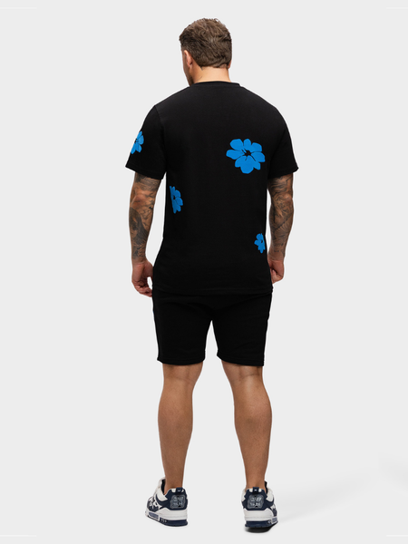 2LEGARE 2LEGARE Flower Short - Black/Cobalt