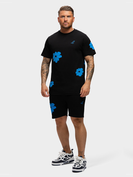 2LEGARE 2LEGARE Flower Short - Black/Cobalt
