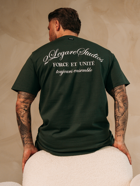 2LEGARE 2LEGARE Force Et Unite T-Shirt - Green