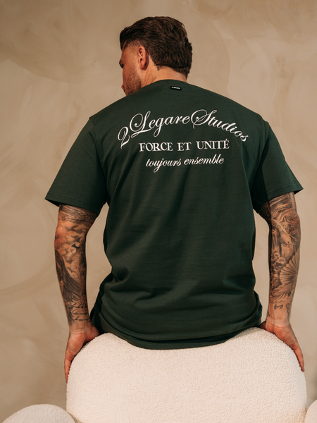 2LEGARE 2LEGARE Force Et Unite T-Shirt - Green
