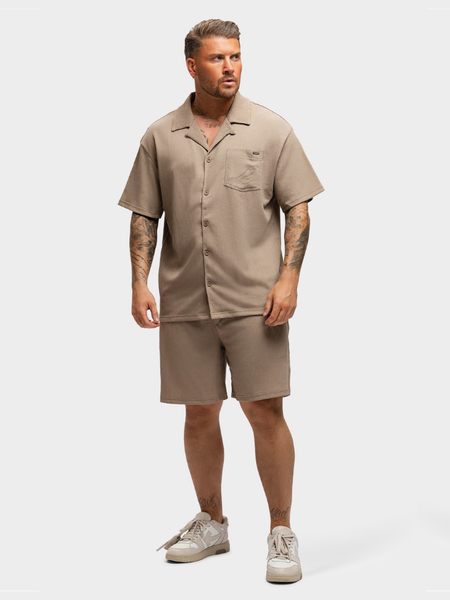 2LEGARE 2LEGARE Embroidery Shirt - Beige