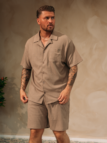 2LEGARE 2LEGARE Embroidery Shirt - Beige