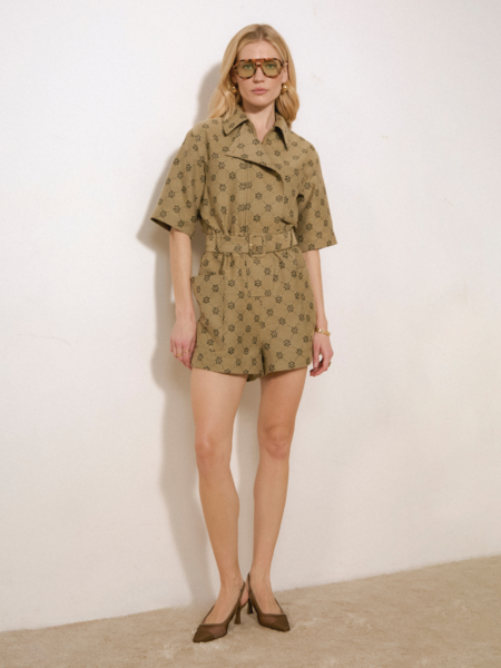 Josh V Josh V Maxime Playsuit - Beige/Black