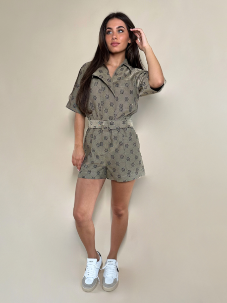 Josh V Josh V Maxime Playsuit - Beige/Black