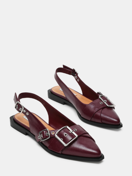 Steve Madden Steve Madden Grezly Flat Pump - DK Cherry Lacq