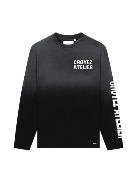 Croyez Croyez Sprayed Atelier Longsleeve T-Shirt - Black