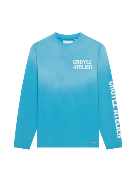 Croyez Croyez Sprayed Atelier Longsleeve T-Shirt - Blue