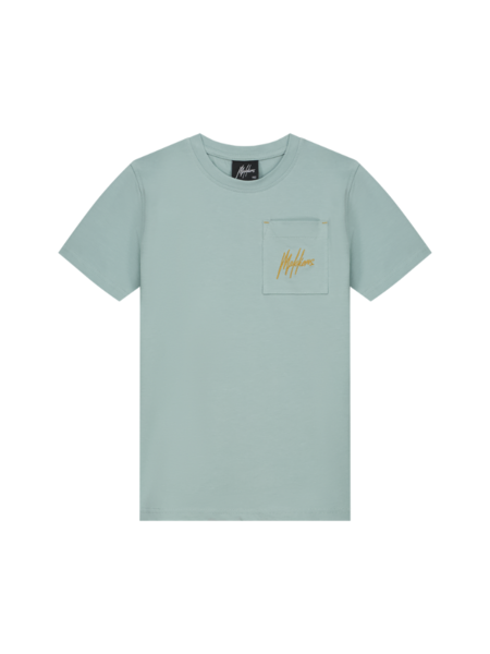 Malelions Malelions Kids Counter T-Shirt - Aqua Grey/Light Orange Malelions Kids Counter T-Shirt - Aqua Grey/Light Orange