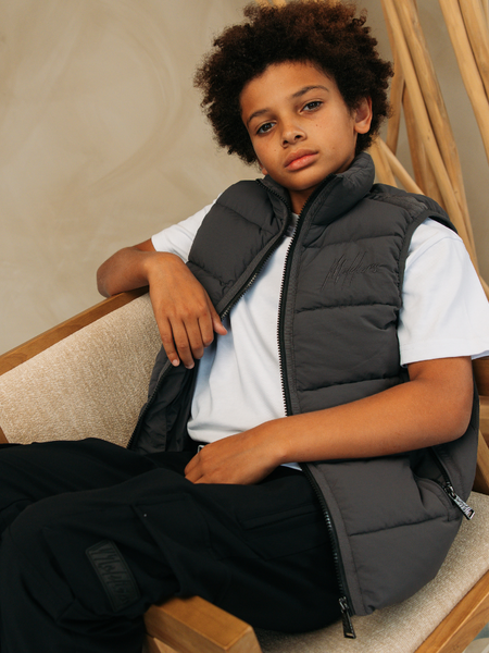 Malelions Malelions Kids Matt Crinkle Padded Bodywarmer - Anthracite