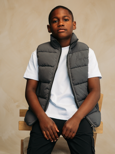Malelions Malelions Kids Matt Crinkle Padded Bodywarmer - Anthracite