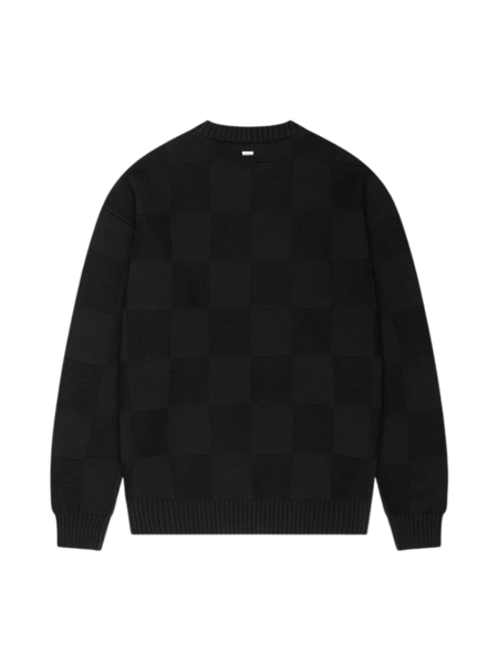 Croyez Checkerboard Knit Sweater - Black Croyez Croyez Checkerboard Knit Sweater - Black