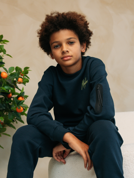 Malelions Malelions Kids Counter Sweater - Navy/Bright Yellow
