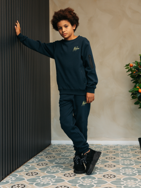 Malelions Malelions Kids Counter Trackpants - Navy/Bright Yellow