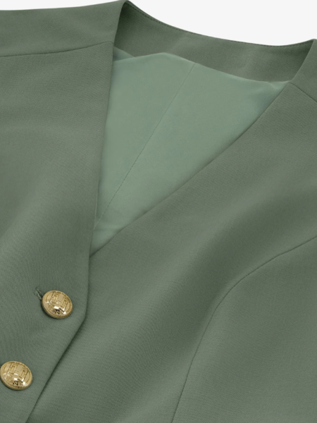 Fifth House Fifth House Jenny Waistcoat - Ash Green