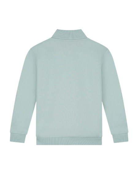 Malelions Malelions Kids Turtle Half Zip Sweater - Aqua Grey