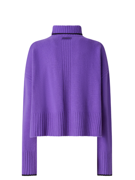 Pinko Pinko Falkland Maglia Lana Merinos Cachemi Sweater - Lavanda Bluast