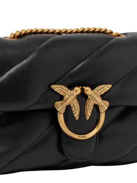 Pinko Pinko Love Puff Mini CL Sheep Nappa Bag - Black/Antique Gold