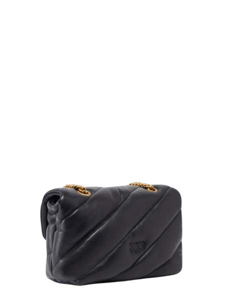 Pinko Pinko Love Puff Mini CL Sheep Nappa Bag - Black/Antique Gold