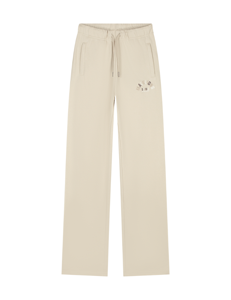 Malelions Women Straight Leg Applique Sweatpants Beige Eddy's