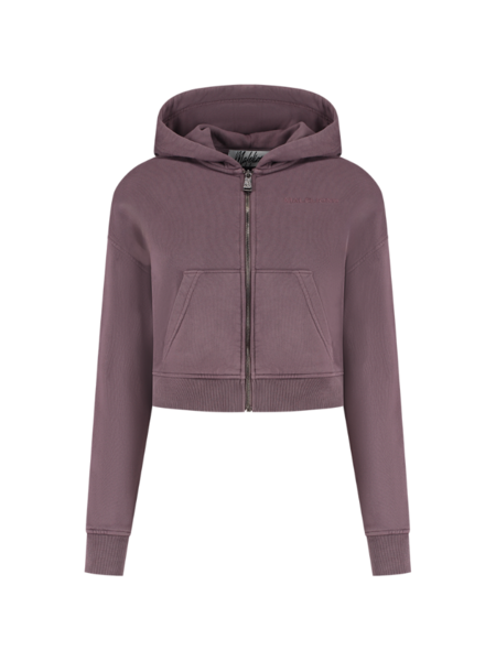 Malelions Malelions Women Cropped Zip Hoodie - Charcoal Malelions Women Cropped Zip Hoodie - Charcoal