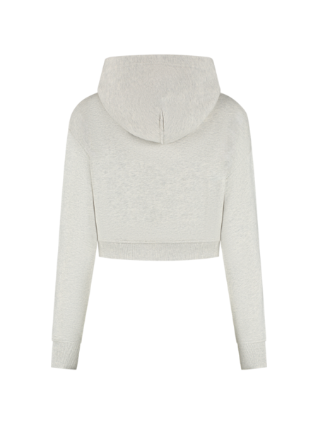 Malelions Malelions Women Cropped Zip Hoodie - Grey Melange