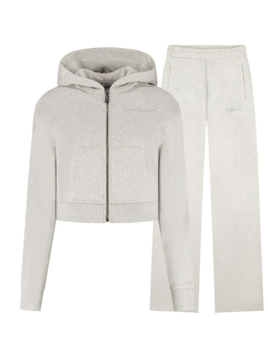 Malelions Women Cropped Combi-set - Grey Melange Malelions Malelions Women Cropped Combi-set - Grey Melange