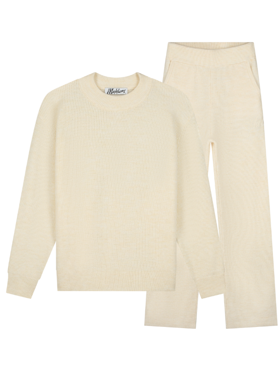 Malelions Malelions Women Knit Combi-set - Beige