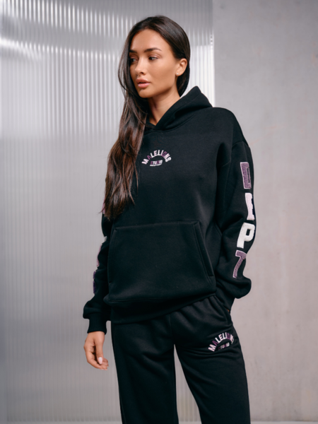 Malelions Malelions Women Sherpa Applique Hoodie - Black