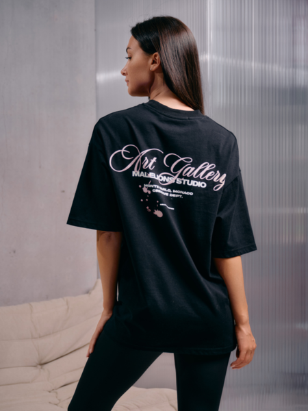 Malelions Malelions Women Collectors Oversized T-Shirt - Black/Light Pink - Copy