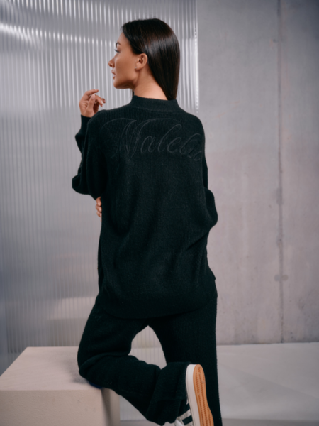 Malelions Malelions Women Oversized Knit Sweater - Black