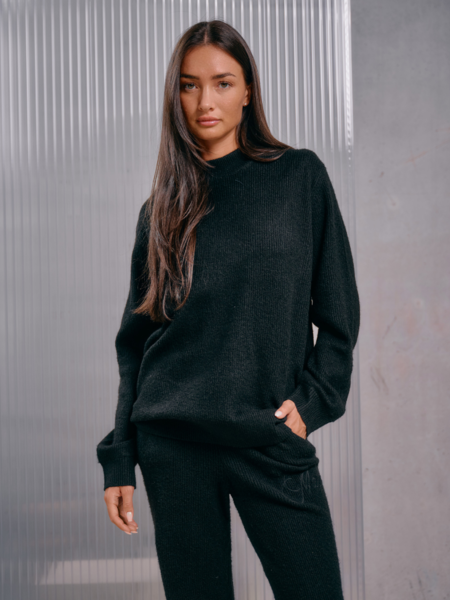 Malelions Malelions Women Oversized Knit Sweater - Black