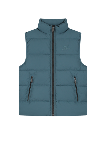 Malelions Malelions Matt Crinkle Padded Vest - Blue Slate Malelions Matt Crinkle Padded Vest - Blue Slate