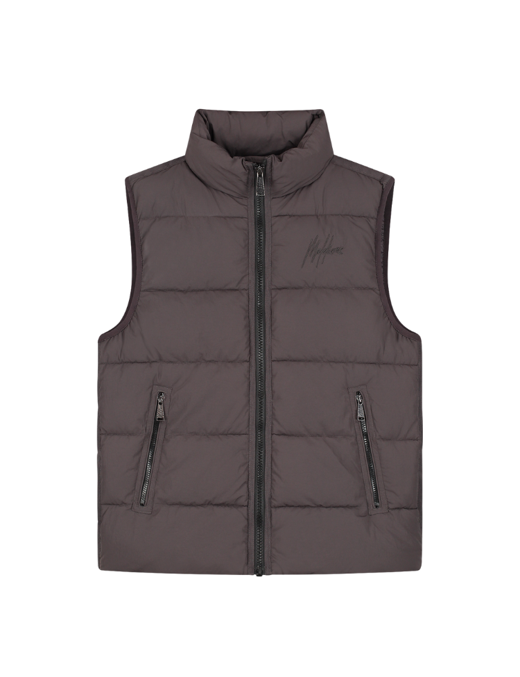 Malelions Matt Crinkle Padded Vest - Mulch Brown - Eddy's Eindhoven