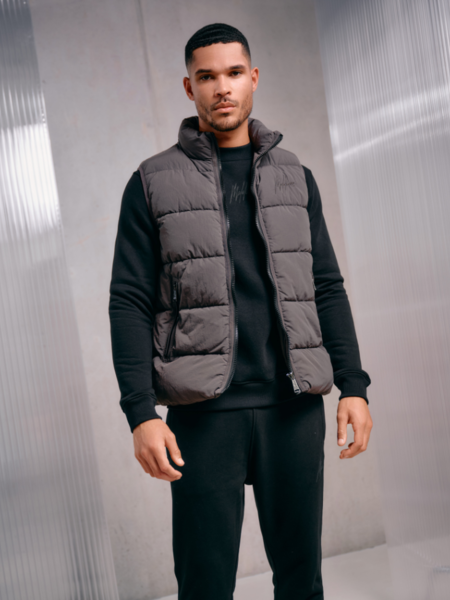 Malelions Malelions Matt Crinkle Padded Vest - Mulch Brown