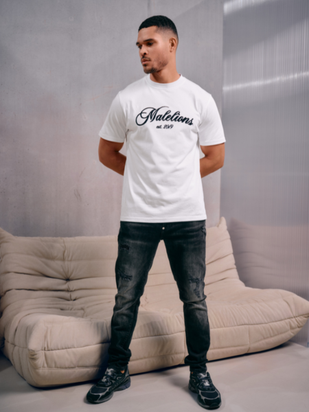 Malelions Handwritten T-Shirt - White Malelions Malelions Handwritten T-Shirt - White