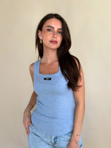 Josh V Josh V Dieda Top - Powder Blue Melange Josh V Dieda Top - Powder Blue Melange