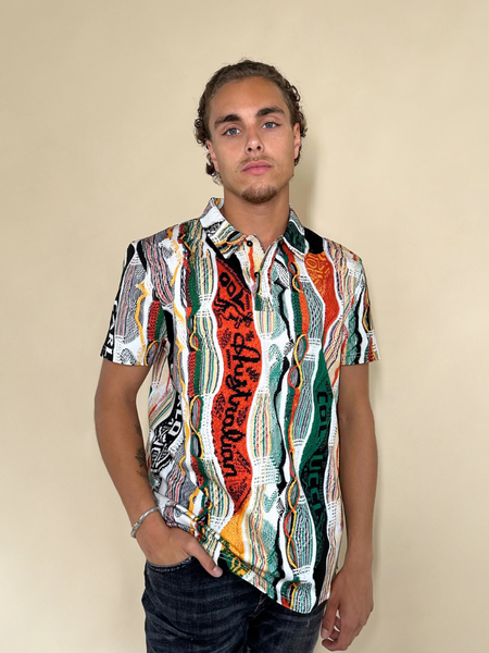 Carlo Colucci Carlo Colucci Poloshirt - Off-White Multicolor Carlo Colucci Poloshirt - Off-White Multicolor