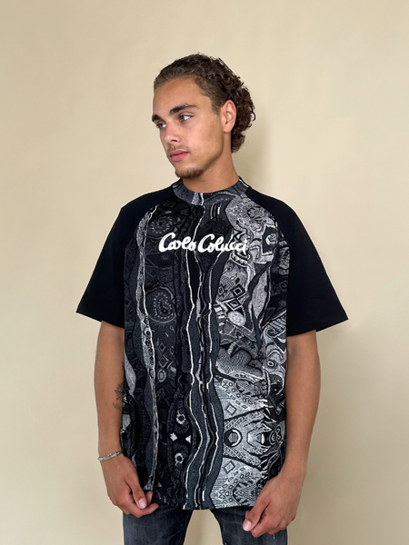 Carlo Colucci Carlo Colucci T-Shirt C3480 - Black Multi Carlo Colucci T-Shirt C3480 - Black Multi
