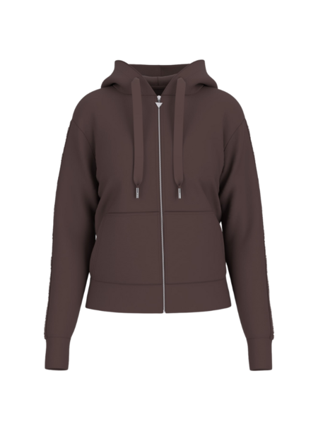 Guess New Hooded Scuba Sweatshirt - Regal Brown