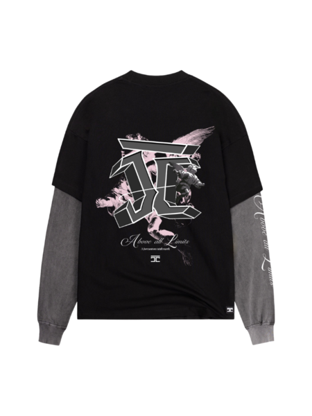 JorCustom JorCustom Above All Limits Double Layered Longsleeve - Black-Acid JorCustom Above All Limits Double Layered Longsleeve - Black-Acid