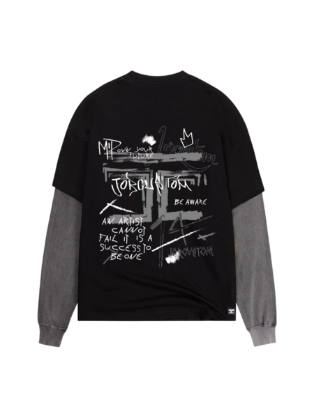 JorCustom JorCustom Women Artist Double Layered Longsleeve - Black-Acid JorCustom Women Artist Double Layered Longsleeve - Black-Acid