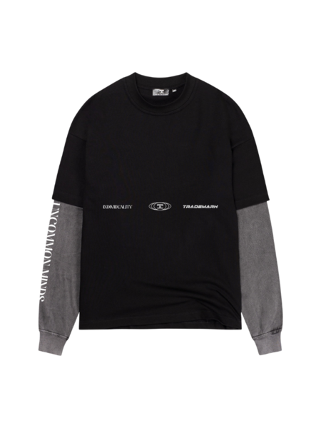 JorCustom JorCustom Uncommon Minds Double Layered Longsleeve - Black-Acid